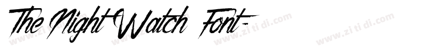 The Night Watch Font字体转换